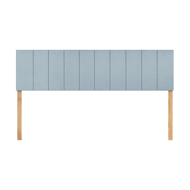 Cabecera King Size Raya Vertical Cielo 3 En 1 Moderna