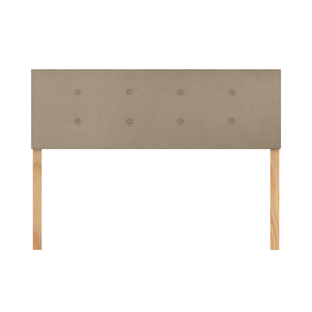 Cabecera Queen Size Botones Beige 3 En 1 Moderna