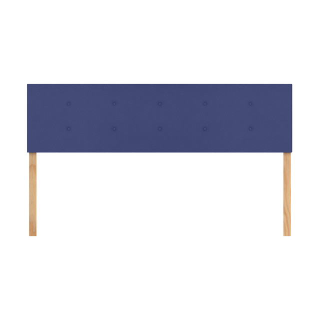 Cabecera King Size Botones Azul 3 En 1 Moderna