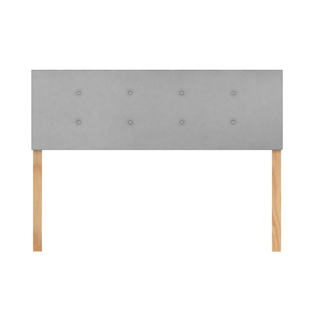 Cabecera Matrimonial Botones Gris 3 En 1 Moderna