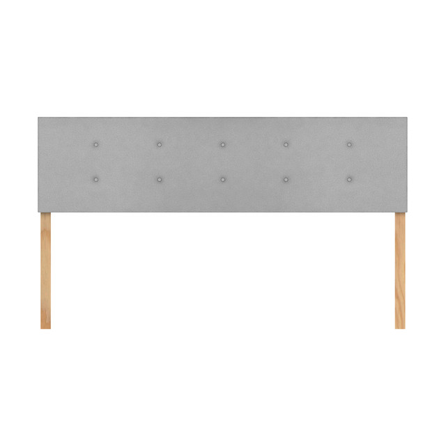 Cabecera King Size Botones Gris 3 En 1 Moderna