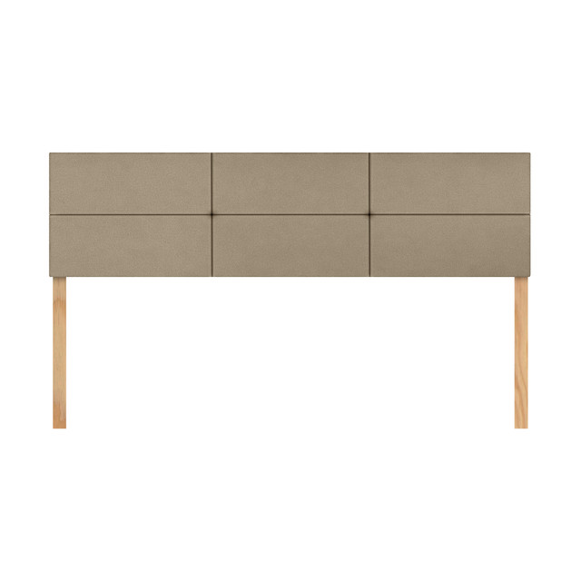 Cabecera King Size Cuadro Grande Beige 3 En 1 Moderna