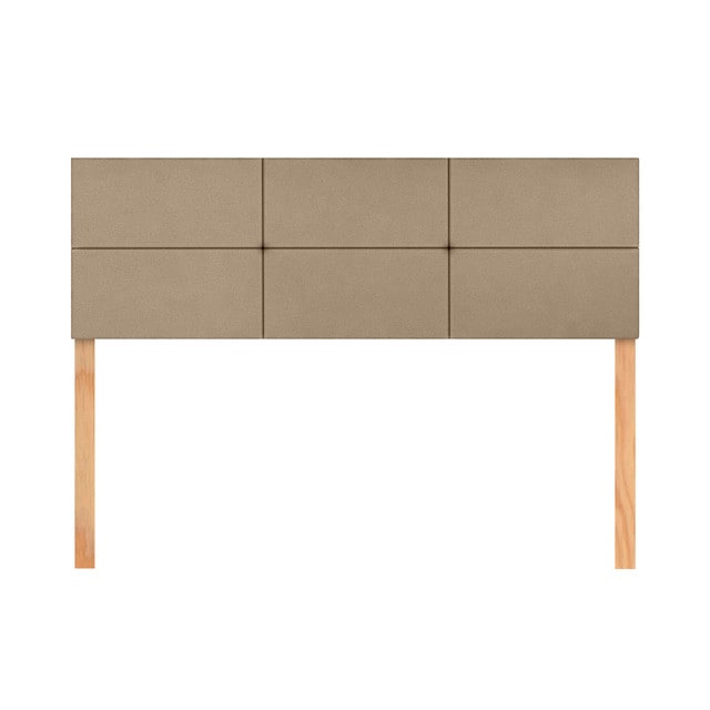 Cabecera Matrimonial Cuadro Grande Beige 3 En 1 Moderna $1,499