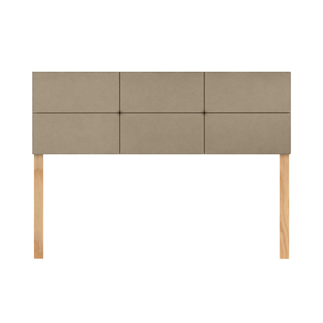 Cabecera Matrimonial Cuadro Grande Beige 3 En 1 Moderna