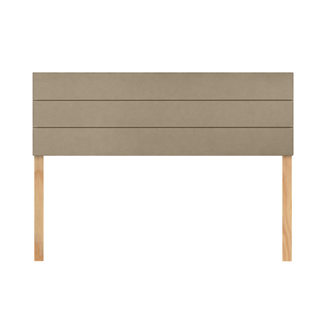 Cabecera Matrimonial Raya Horizontal Beige 3 En 1 Moderna