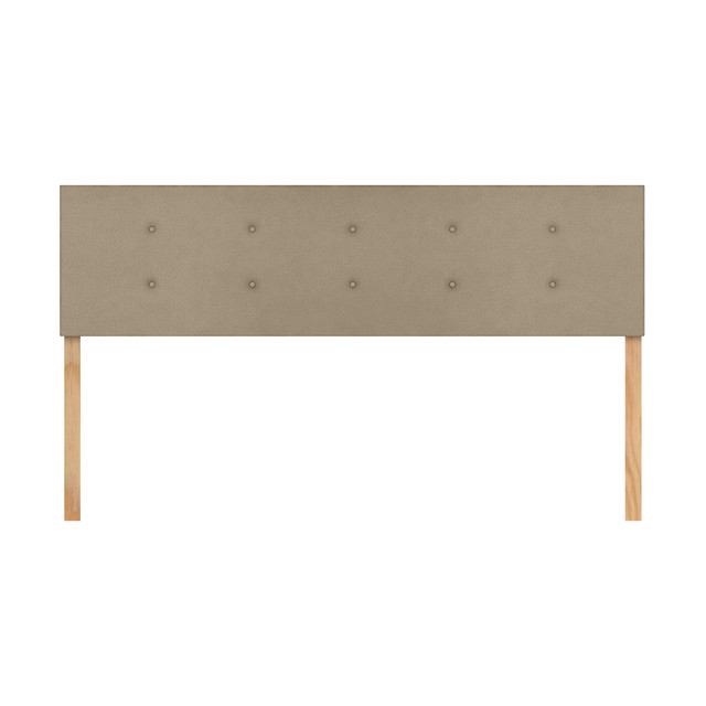 Cabecera King Size Botones Beige 3 En 1 Moderna