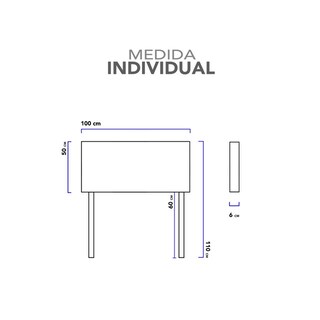 Foto 3 | Cabecera Individual Raya Horizontal Beige 3 En 1 Moderna