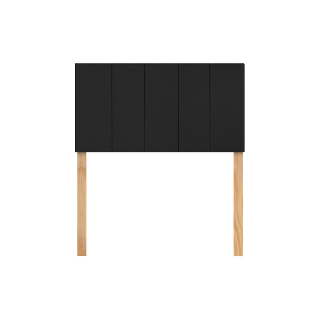 Cabecera Individual Raya Vertical Negro 3 En 1 Moderna