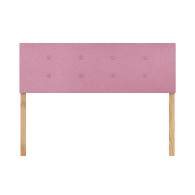 Cabecera Matrimonial Botones Rosa 3 En 1 Moderna