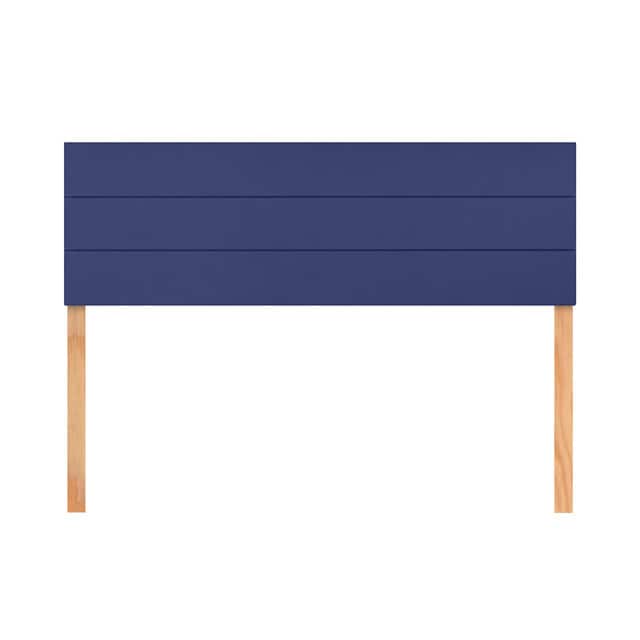 Cabecera Queen Size Raya Horizontal Azul 3 En 1 Moderna $1,599