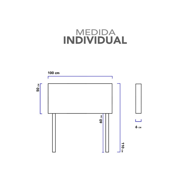 Foto 4 pulgar | Cabecera Individual Botones Turquesa 3 En 1 Moderna