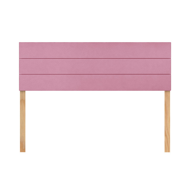 Cabecera Queen Size Raya Horizontal Rosa 3 En 1 Moderna