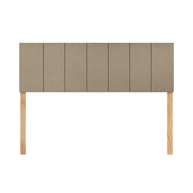 Cabecera Matrimonial Raya Vertical Beige 3 En 1 Moderna