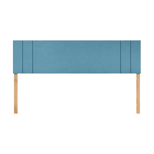 Cabecera King Size Raya Lateral Turquesa 3 En 1 Moderna
