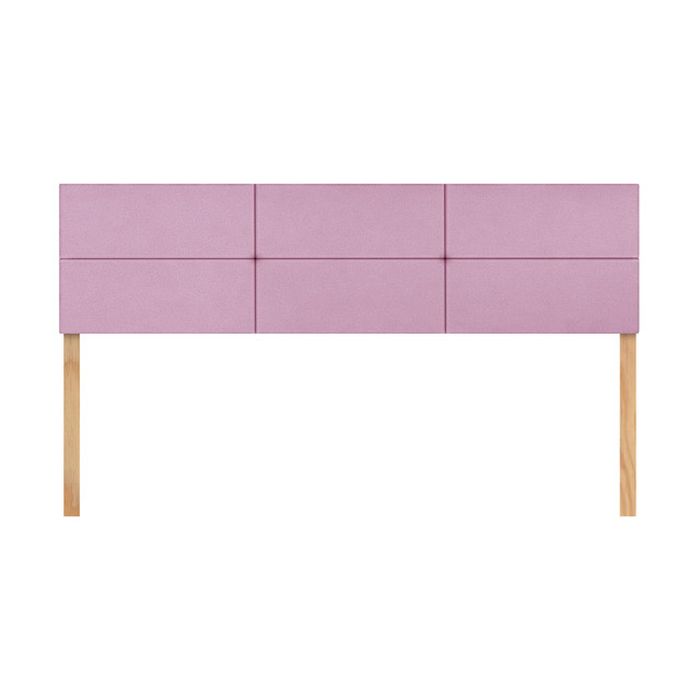 Cabecera King Size Cuadro Grande Rosa 3 En 1 Moderna