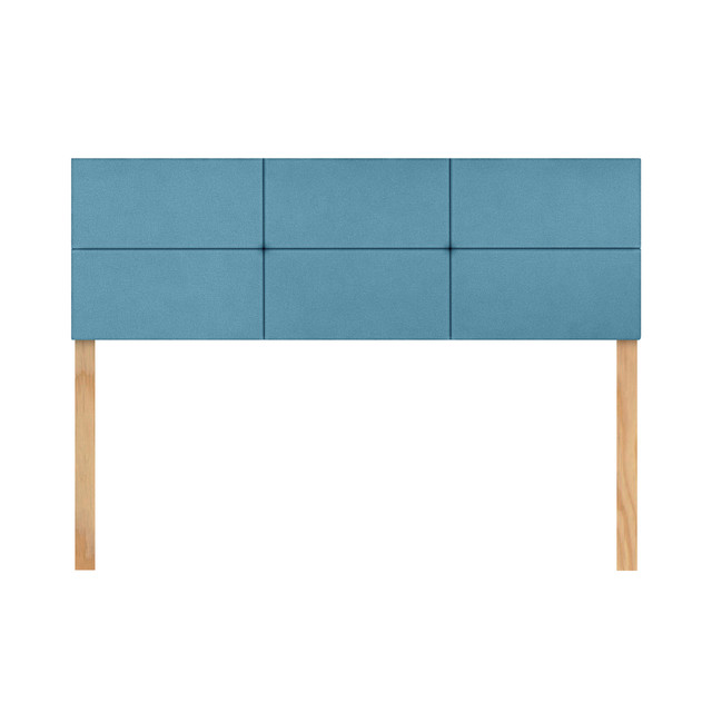 Cabecera Queen Size Cuadro Grande Turquesa 3 En 1 Moderna