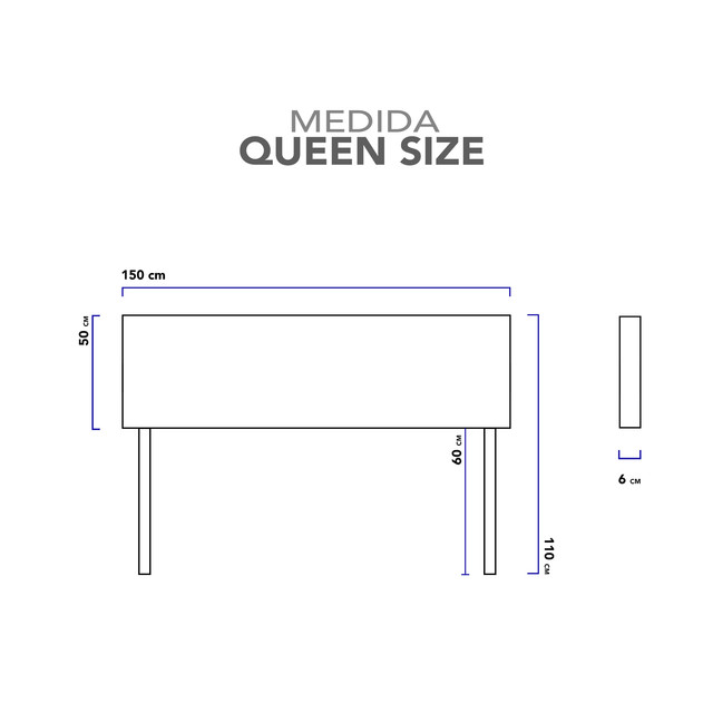 Foto 4 pulgar | Cabecera Queen Size Raya Vertical Cielo 3 En 1 Moderna