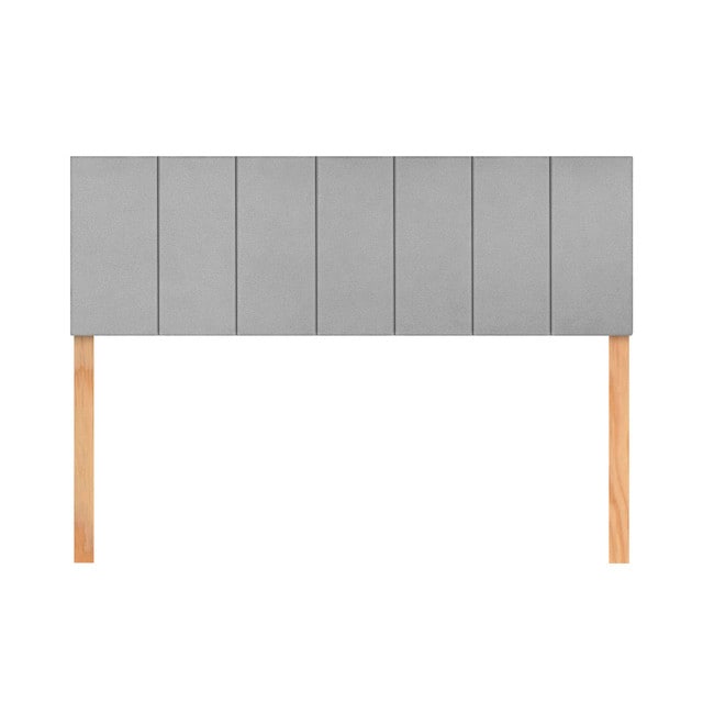Cabecera Matrimonial Raya Vertical Gris 3 En 1 Moderna $1,499