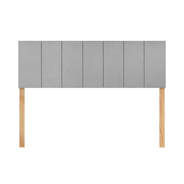 Cabecera Matrimonial Raya Vertical Gris 3 En 1 Moderna