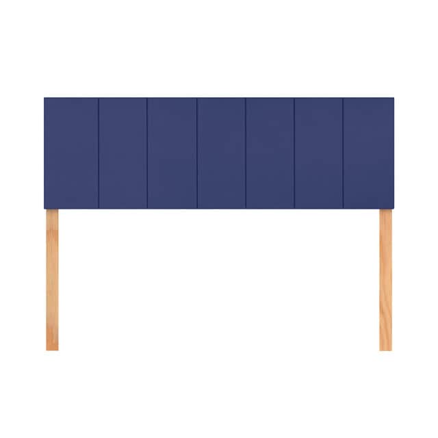 Cabecera Queen Size Raya Vertical Azul 3 En 1 Moderna $1,599