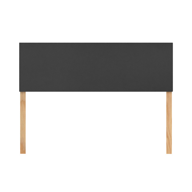 Cabecera Queen Size Lisa Negro 3 En 1 Moderna