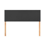 Cabecera Queen Size Lisa Negro 3 En 1 Moderna