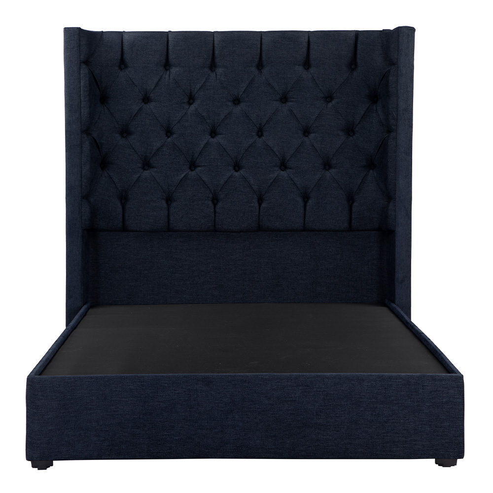 Cabecera Dicasa Tartuk Color Azul Queen Size + Base Cama Dicasa Color Azul Queen Size