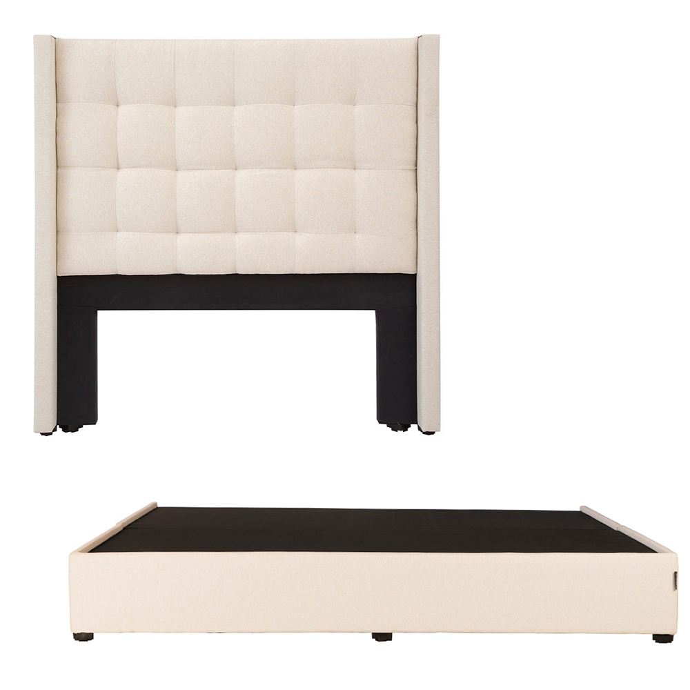 Foto 2 pulgar | Cabecera Dicasa Titan Color Beige Claro King Size + Base Cama Dicasa Color Beige Claro King Size