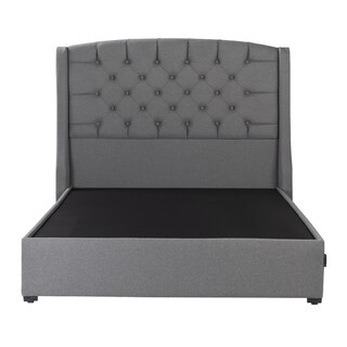 Foto 1 | Cabecera Dicasa Sitka Color Gris Matrimonial + Base Cama Dicasa Color Gris Matrimonial