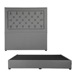 Foto 1 | Cabecera Dicasa Mary Color Gris King Size + Base Cama Dicasa Color Gris King Size