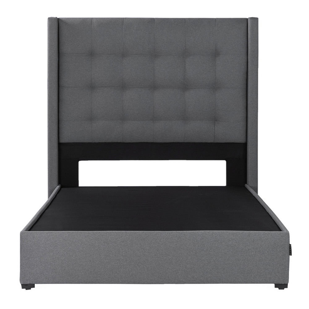 Cabecera Dicasa Titan Color Gris Queen Size + Base Cama Dicasa Color Gris Queen Size
