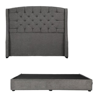 Foto 1 | Cabecera Dicasa Sitka Color Azul King Size + Base Cama Dicasa Color Azul King Size