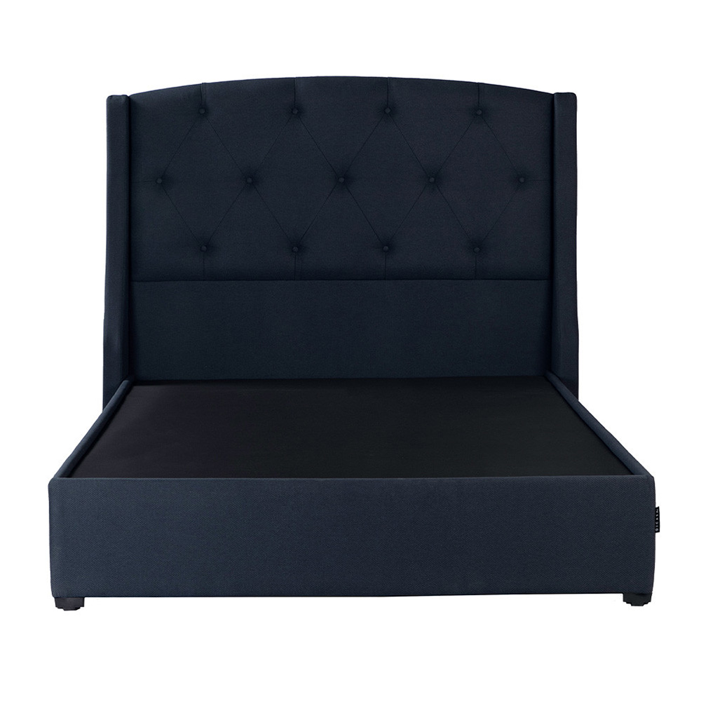 Cabecera Dicasa Zefyr Color Azul Matrimonial + Base Cama Dicasa Color Azul Matrimonial