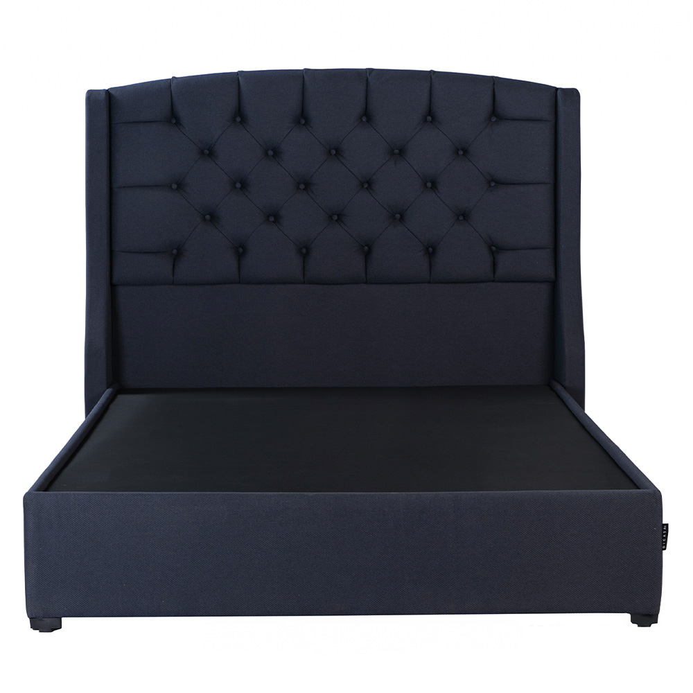 Cabecera Dicasa Sitka Color Azul Queen Size + Base Cama Dicasa Color Azul Queen Size