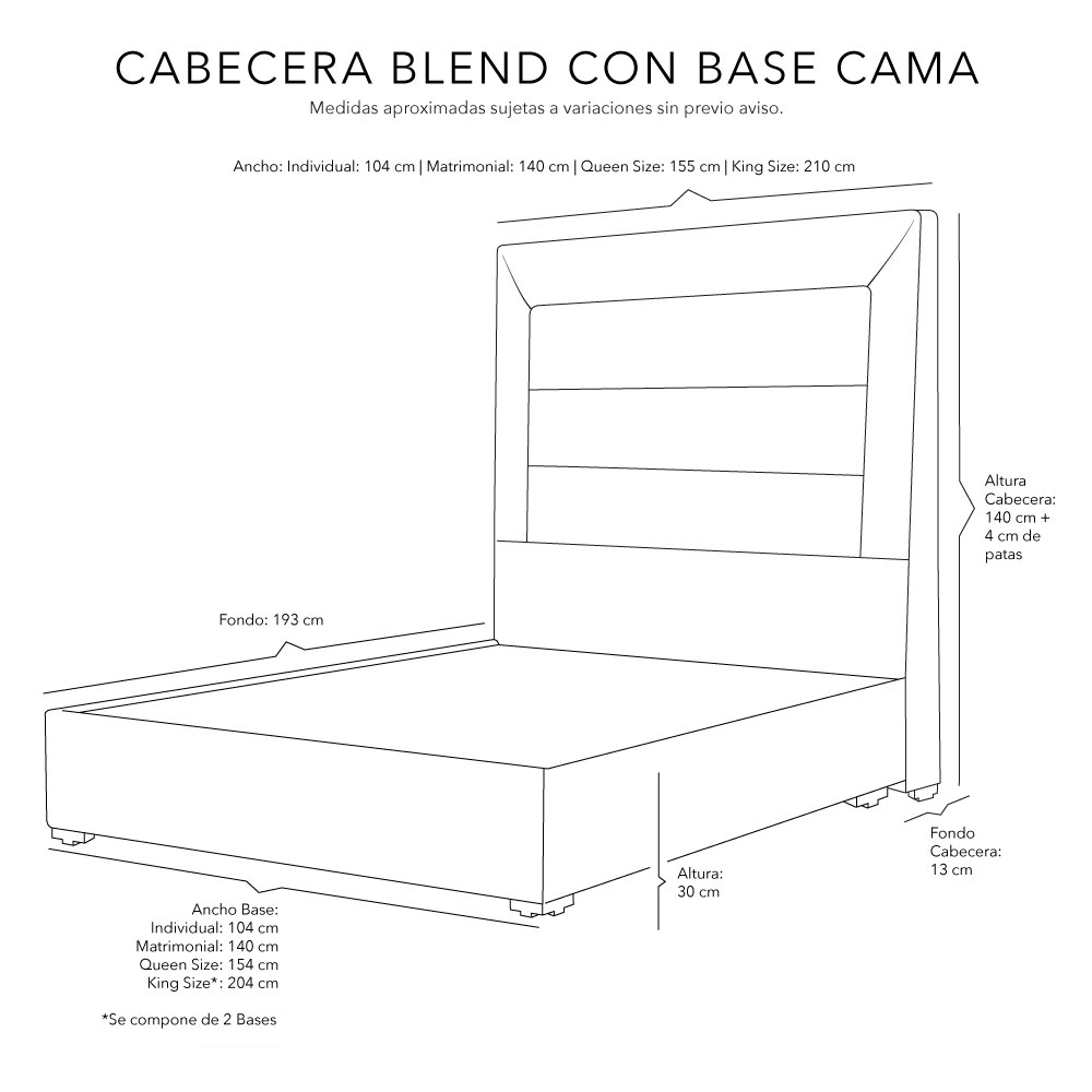 Foto 7 | Cabecera Dicasa Blend Color Gris Oscuro Individual + Base Cama Dicasa Color Gris Oscuro Individual