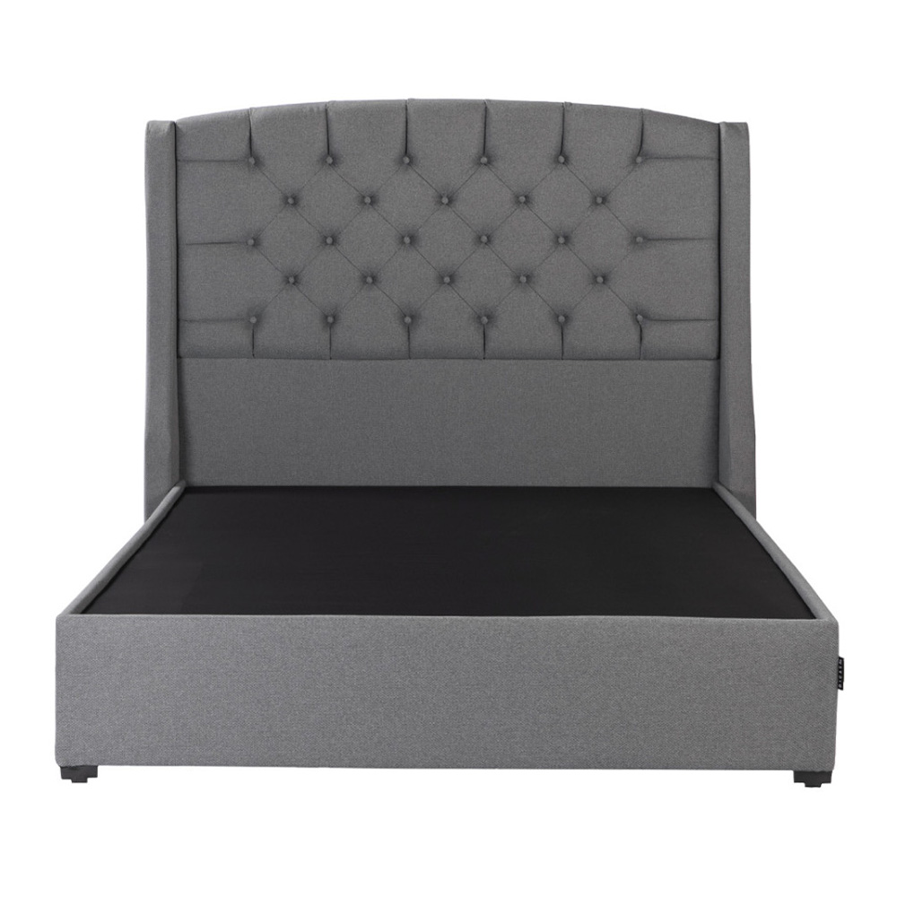 Cabecera Dicasa Sitka Color Gris Individual + Base Cama Dicasa Color Gris Individual