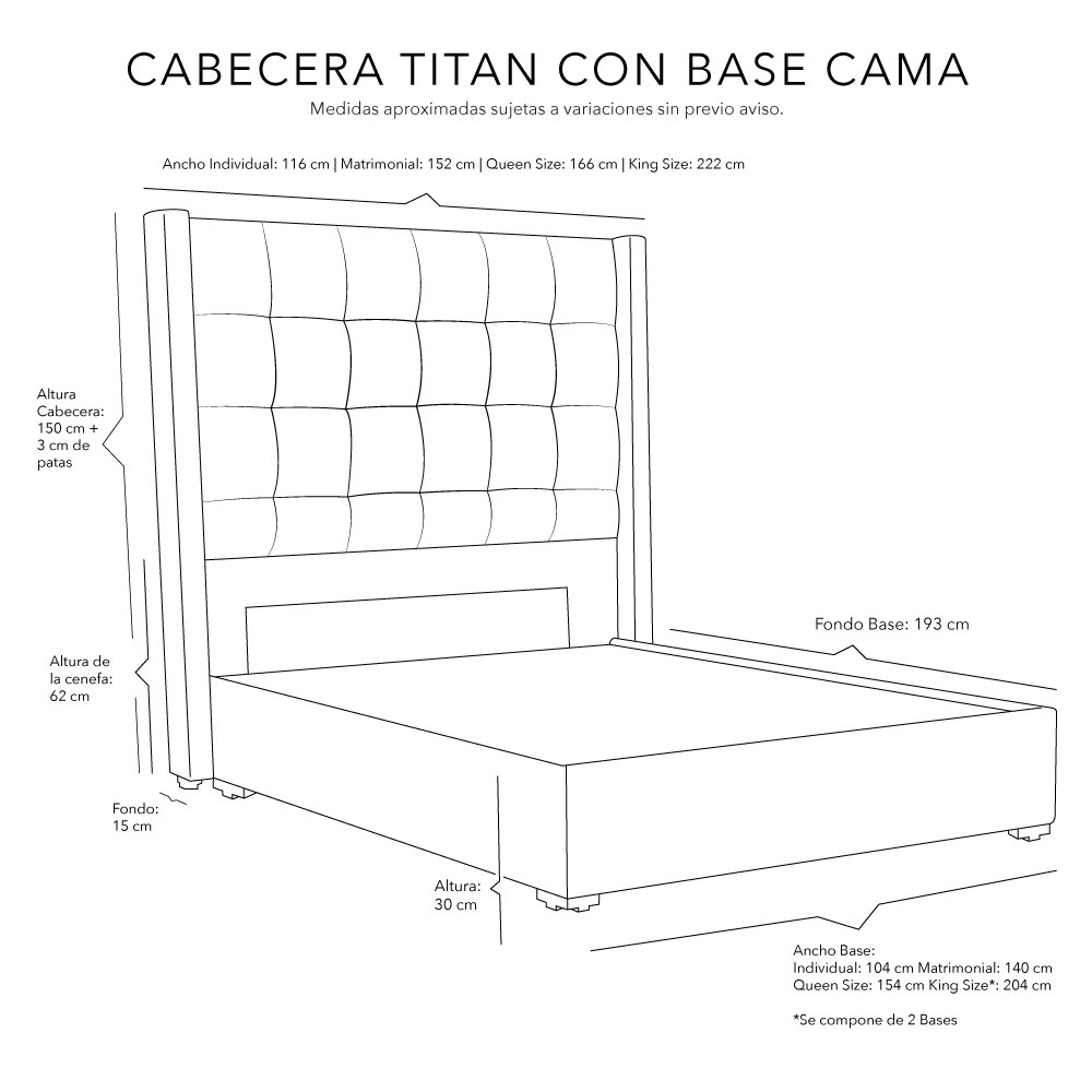 Foto 8 pulgar | Cabecera Dicasa Titan Color Azul King Size + Base Cama Dicasa Color Azul King Size
