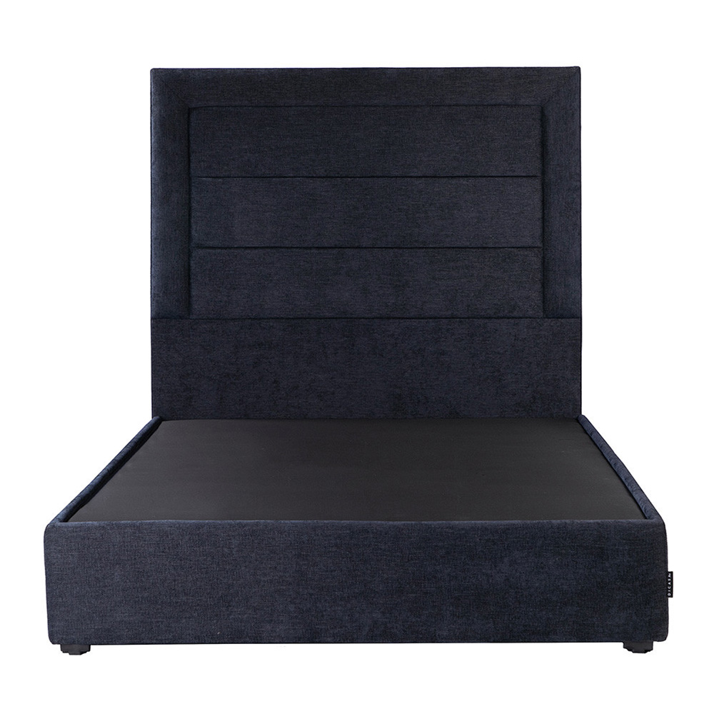 Cabecera Dicasa Blend Color Azul Queen Size + Base Cama Dicasa Color Azul Queen Size