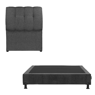 Foto 2 | Cabecera Dicasa Nube Box Color Gris Carbon Individual+box+almohada 2pack+protector Cloud+sabanas Softy+edredon Homy