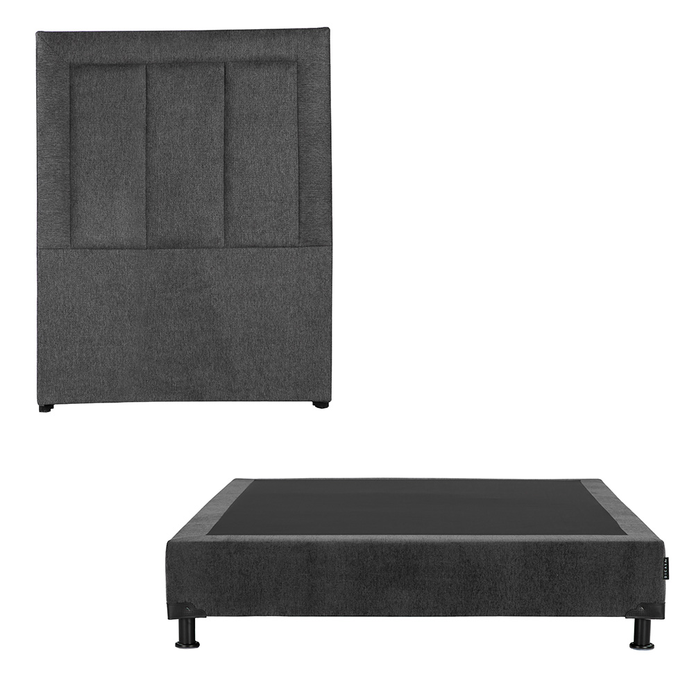 Foto 2 | Cabecera Dicasa Davos Box Color Gris Carbon Individual+box+almohada 2pack+protector Cloud+sabanas Softy+edredon Homy