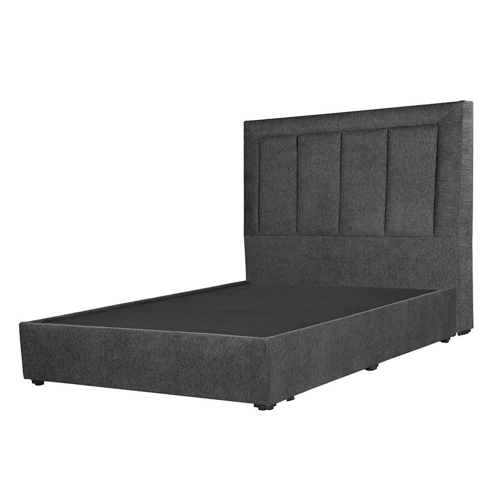 Foto 4 pulgar | Cabecera Dicasa Davos Base Color Gris Carbon Queen Size + Base Cama