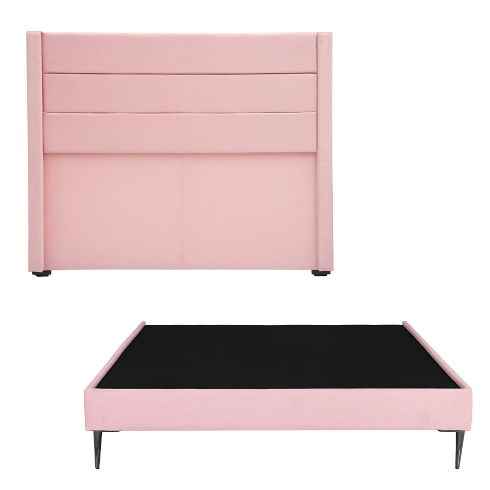 Cabecera Dicasa Lugo Slim  Pink Individual + Base Cama Slim