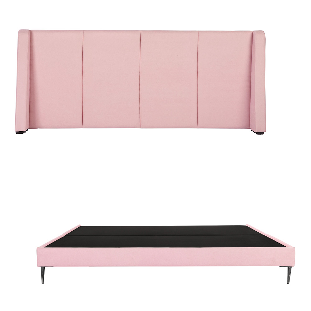 Cabecera Dicasa Milan Slim  Pink King Size + Base Cama Slim