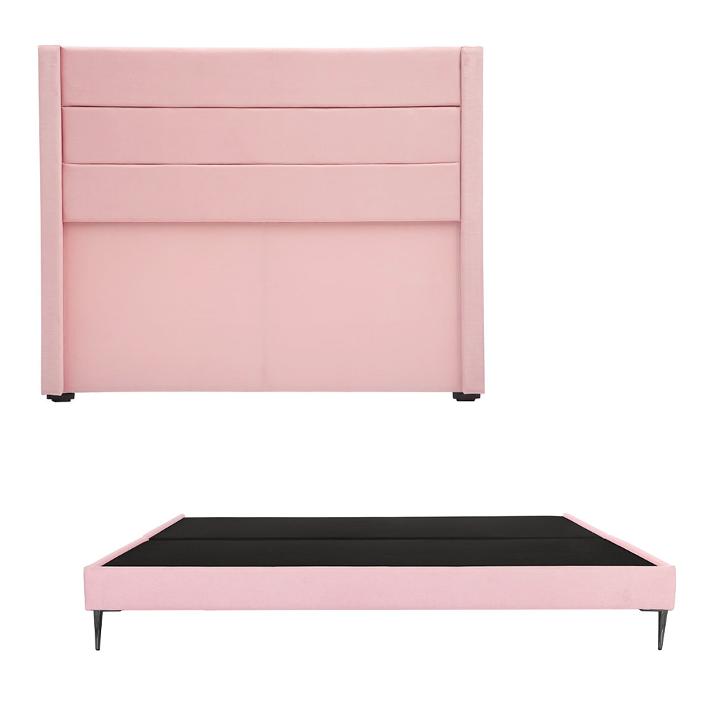 Cabecera Dicasa Lugo Slim  Pink King Size + Base Cama Slim