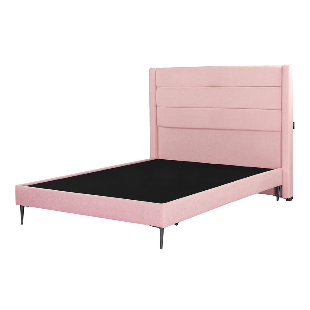 Foto 4 pulgar | Cabecera Dicasa Lugo Slim  Pink Queen Size + Base Cama Slim