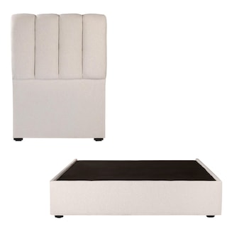 Foto 2 | Cabecera Dicasa Kami Color Beige Claro Queen Size + Base Cama Dicasa Color Beige Claro Queen Size
