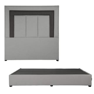 Foto 1 | Cabecera Dicasa Bora Color Gris King Size + Base Cama Dicasa Color Gris King Size