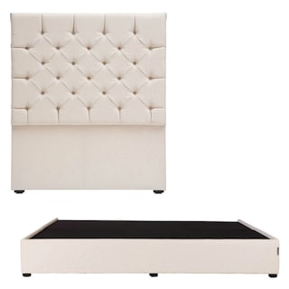 Foto 1 | Cabecera Dicasa Capri Color Beige Claro King Size + Base Cama Dicasa Color Beige Claro King Size