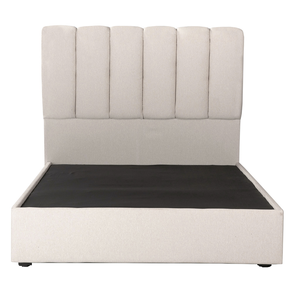 Cabecera Dicasa Kami Color Beige Claro Matrimonial + Base Cama Dicasa Color Beige Claro Matrimonial