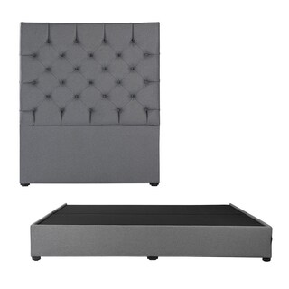 Foto 1 | Cabecera Dicasa Capri Color Gris King Size + Base Cama Dicasa Color Gris King Size